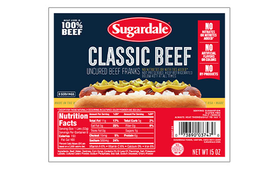 Sugardale Hot Dog Package