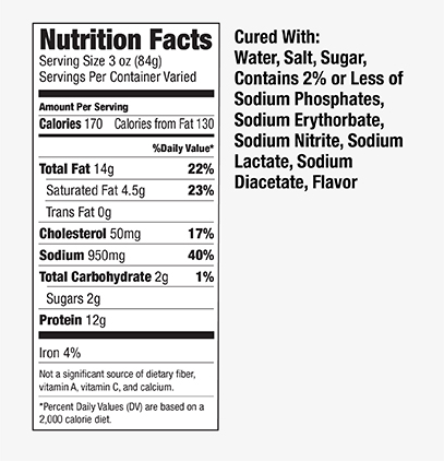 sodium lactate Nutrition Facts and Calories
